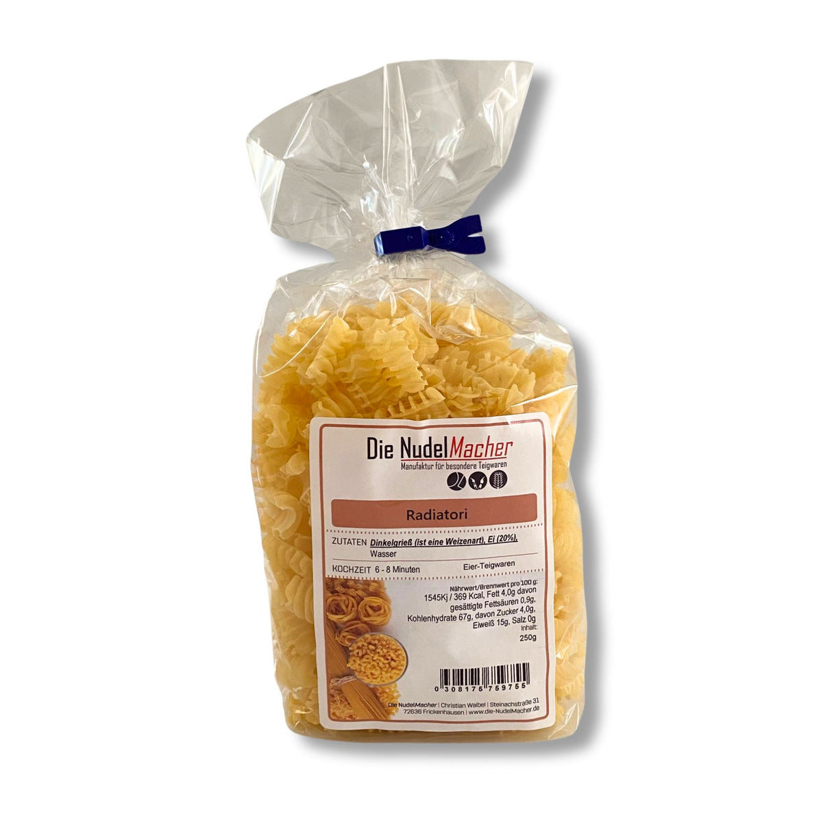 Dinkelnudeln mit Ei (Radiatori) - JURA Naturheilmittel GmbH