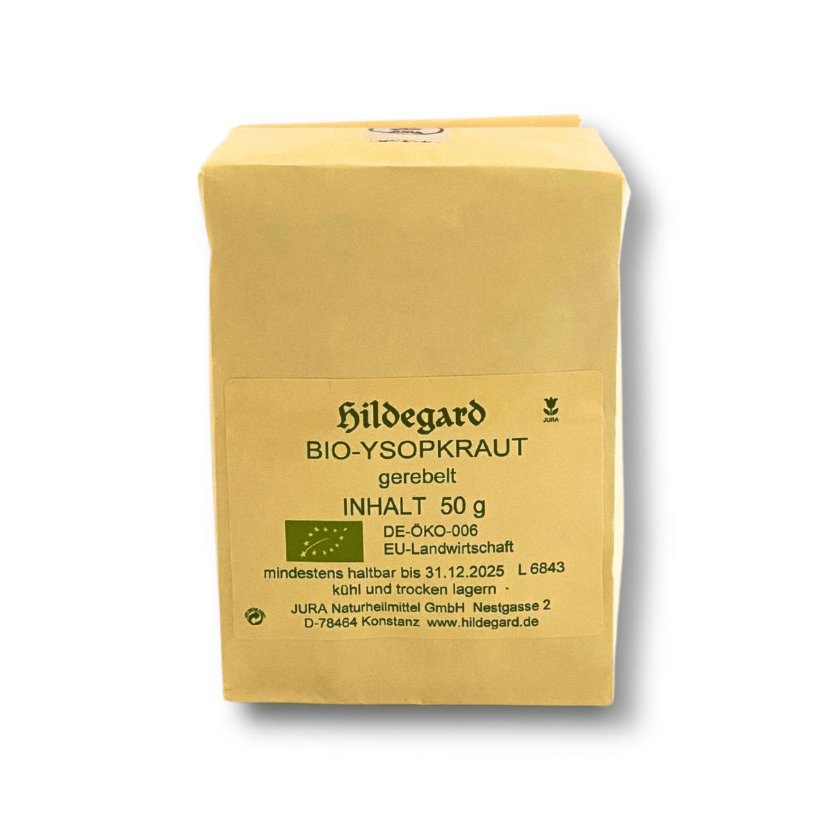 BIO - Hisopo en hojas desmenuzadas DE-ÖKO-006-Jura Naturheilmittel GmbH