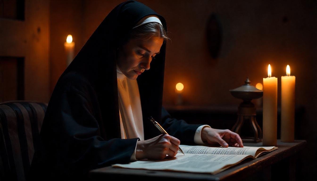 Nonne de monastère Hildegarde de Bingen