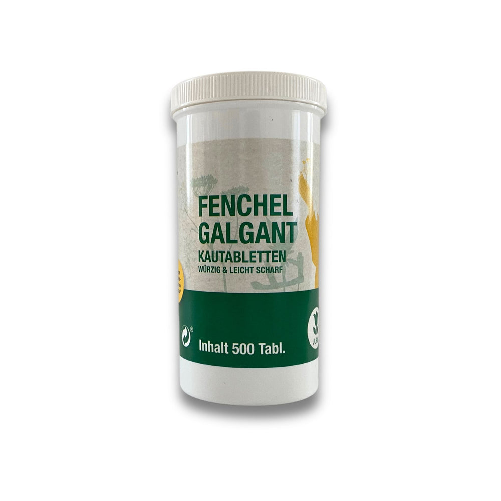 Comprimés de fenouil et de galanga