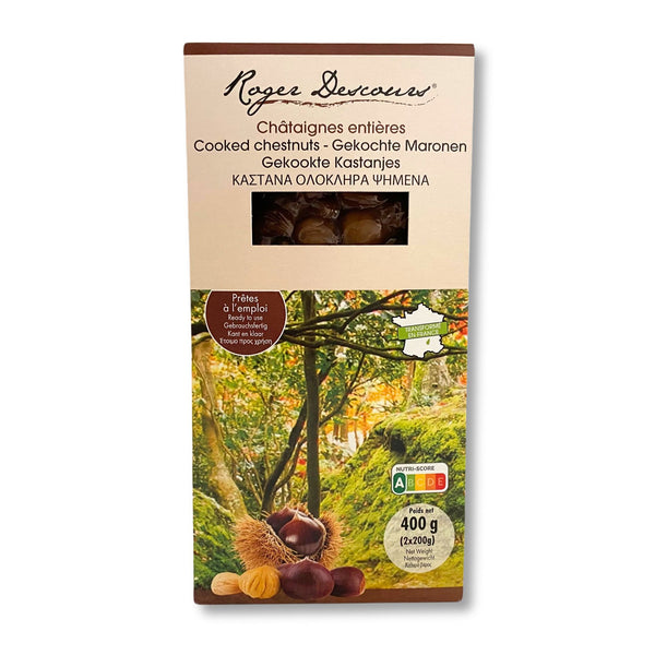Sweet chestnuts, cooked, vacuum-packed
