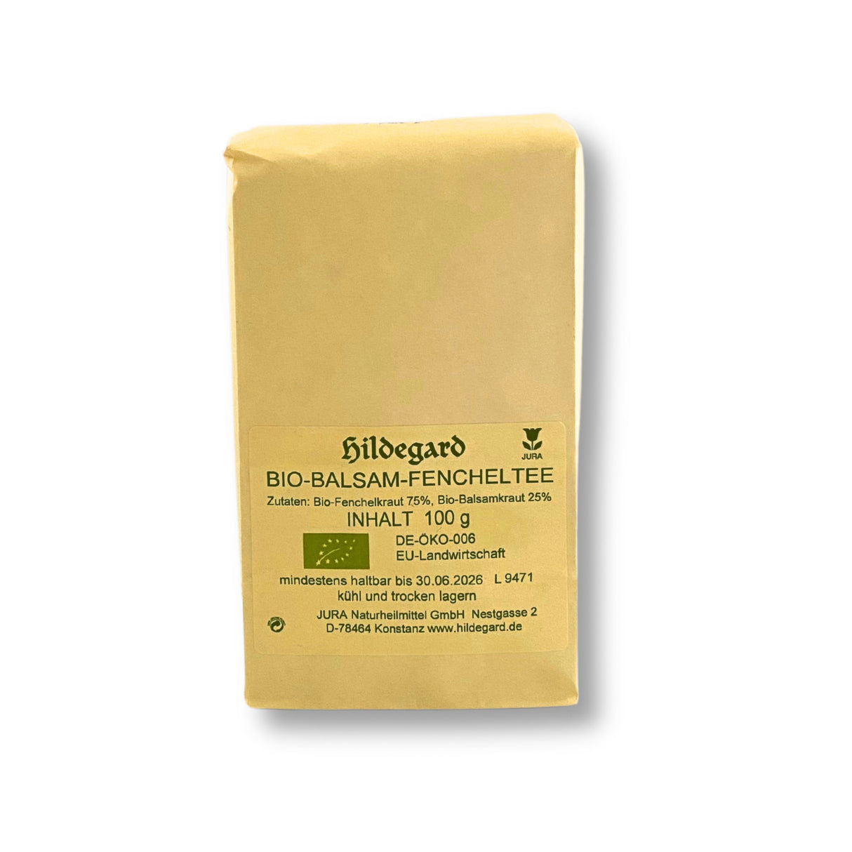Organic balsam fennel tea, DE-ÖKO-006